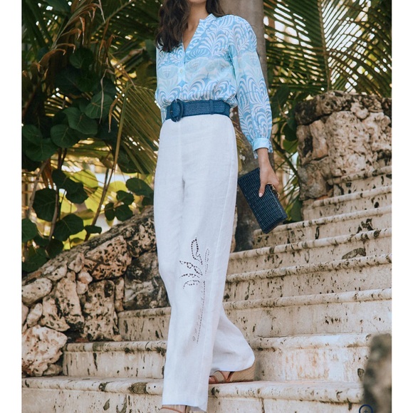 J. McLaughlin White Wide Leg Jumpsuit - Picture 1 of 6